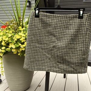 JCrew, plaid mini skirt